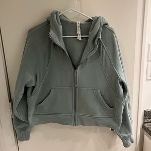 Lululemon Scuba Oversized Full Zip M/L Silver Blue